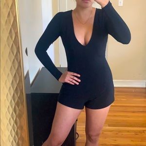 Pull & Bear Black Long Sleeve Romper